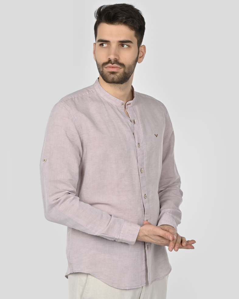 SHIRT SLIM FIT LINEN AND COTTON 250135045096-4 03