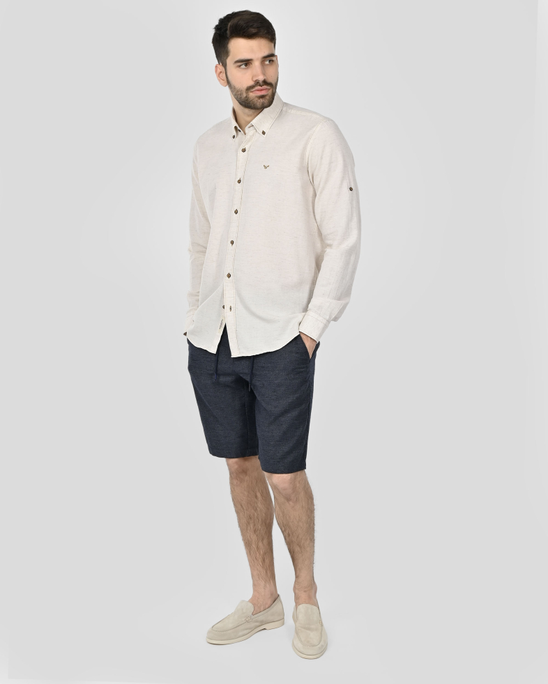 SHIRT REGULAR FIT LINEN AND COTTON 250135045095-3 02