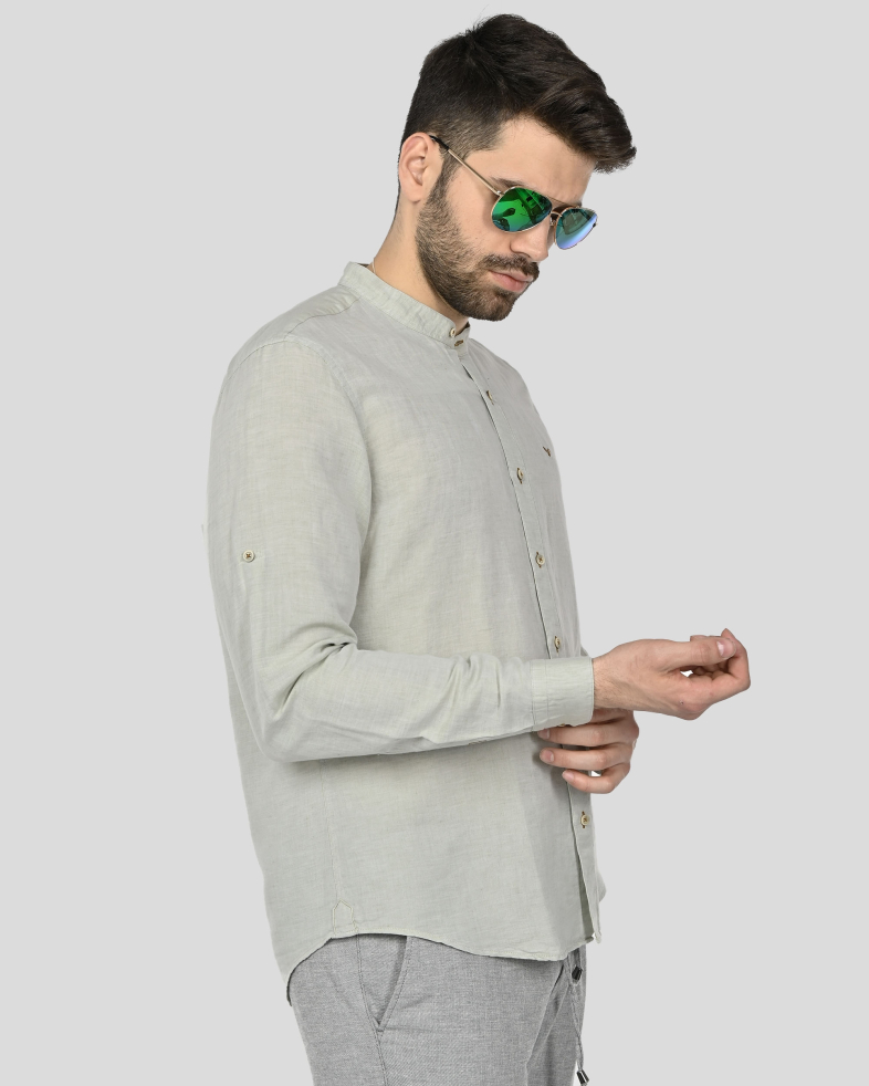 SHIRT SLIM FIT LINEN AND COTTON 250135045096-2 03