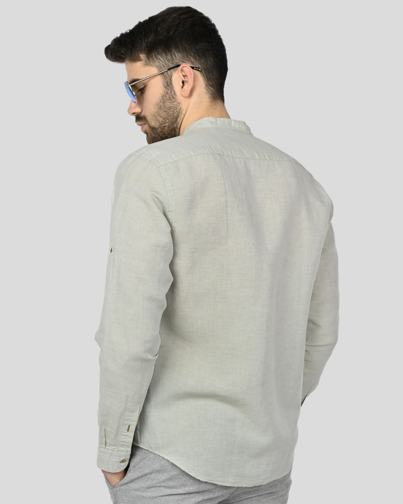 SHIRT SLIM FIT LINEN AND COTTON 250135045096-2 07