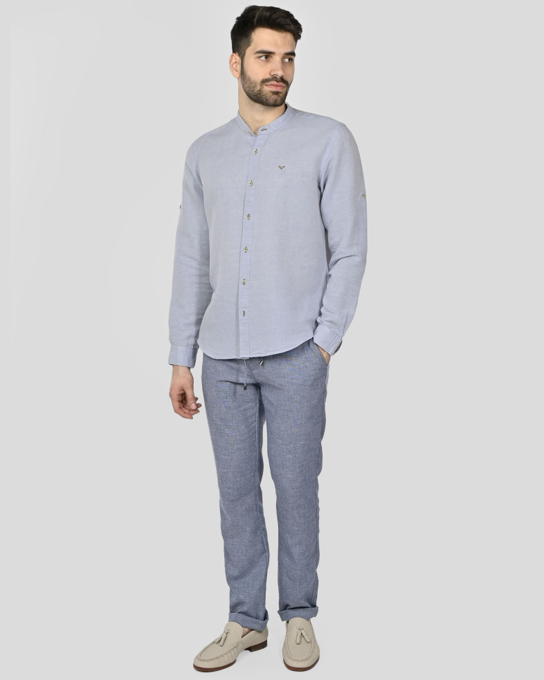 SHIRT SLIM FIT LINEN AND COTTON 250135045096-1 02