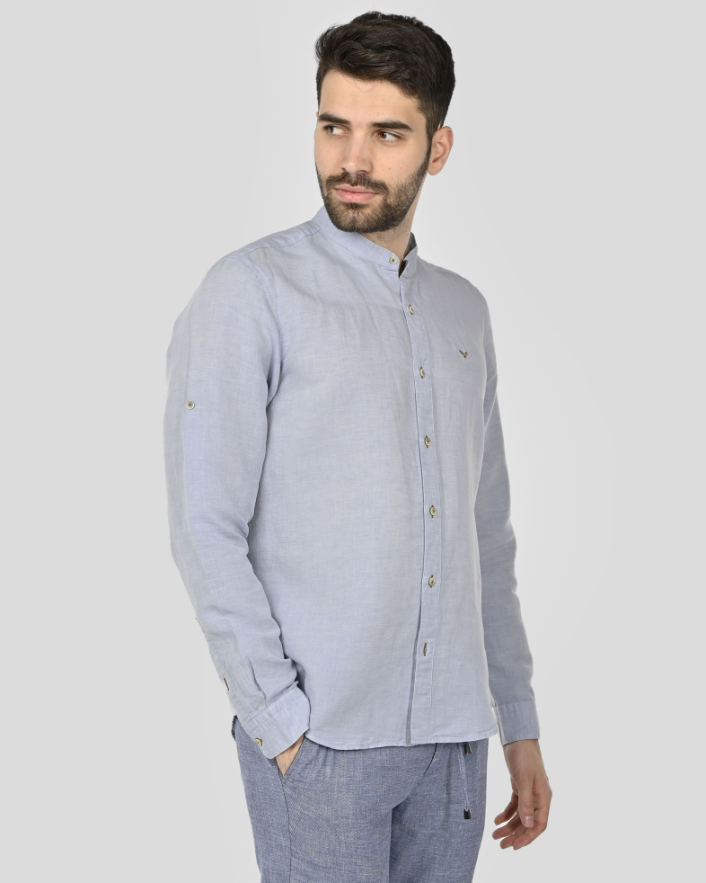 SHIRT SLIM FIT LINEN AND COTTON 250135045096-1 03