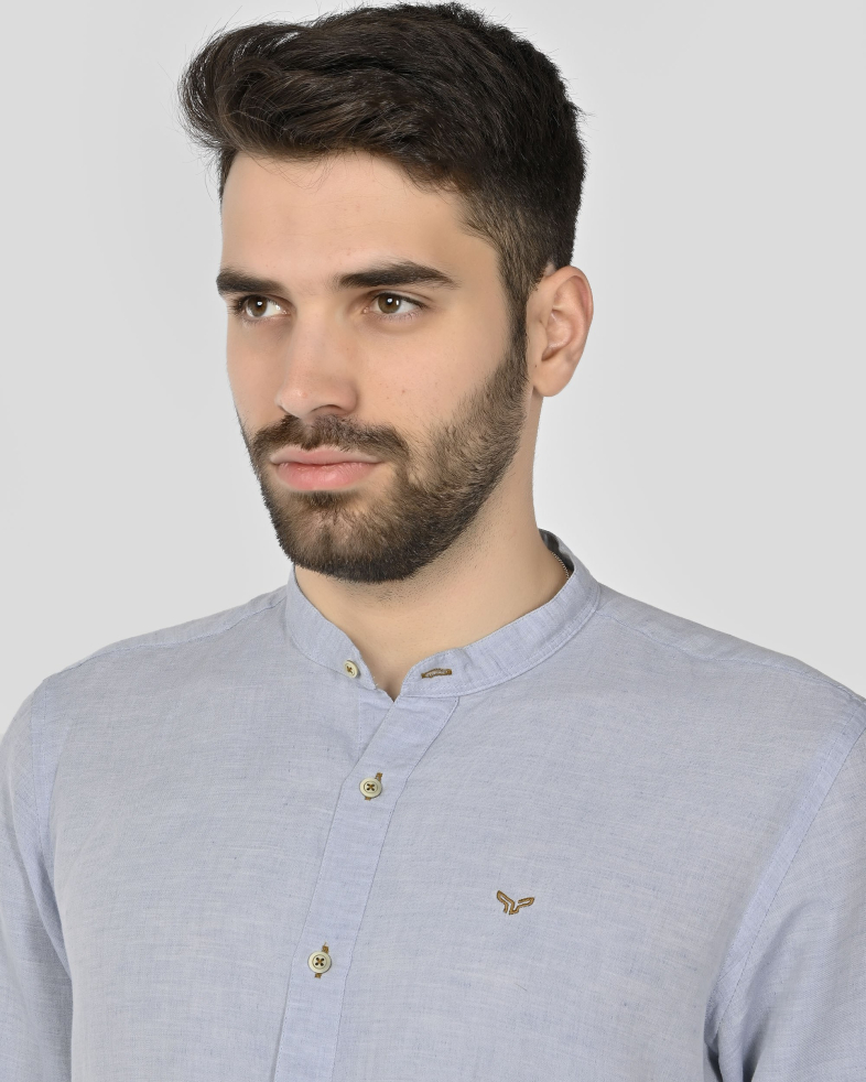 SHIRT SLIM FIT LINEN AND COTTON 250135045096-1 04
