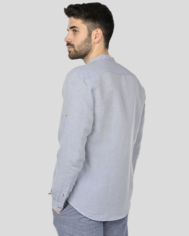 SHIRT SLIM FIT LINEN AND COTTON 250135045096-1 07