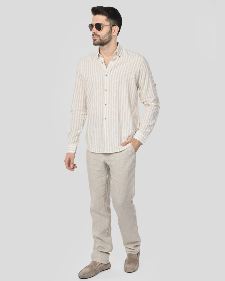 SHIRT SLIM FIT LINEN AND COTTON 250135045105-3 02
