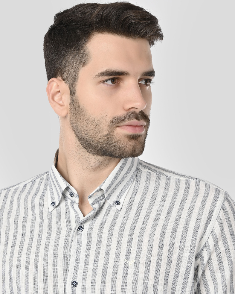 SHIRT REGULAR FIT LINEN AND COTTON 250135045097-1 04