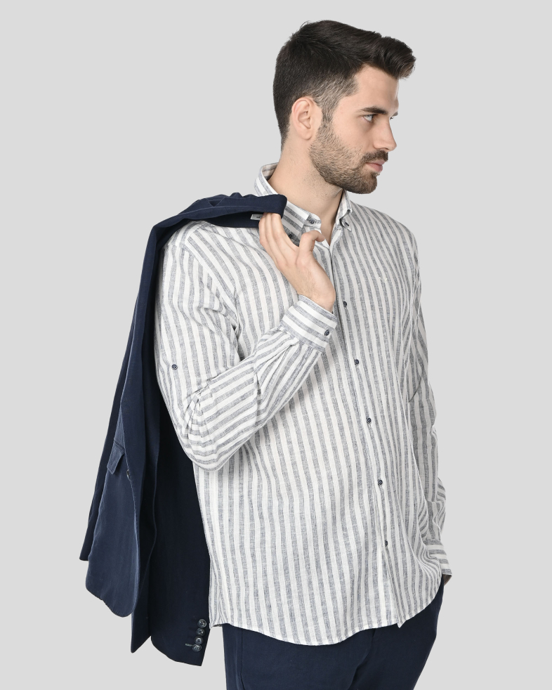 SHIRT REGULAR FIT LINEN AND COTTON 250135045097-1 05