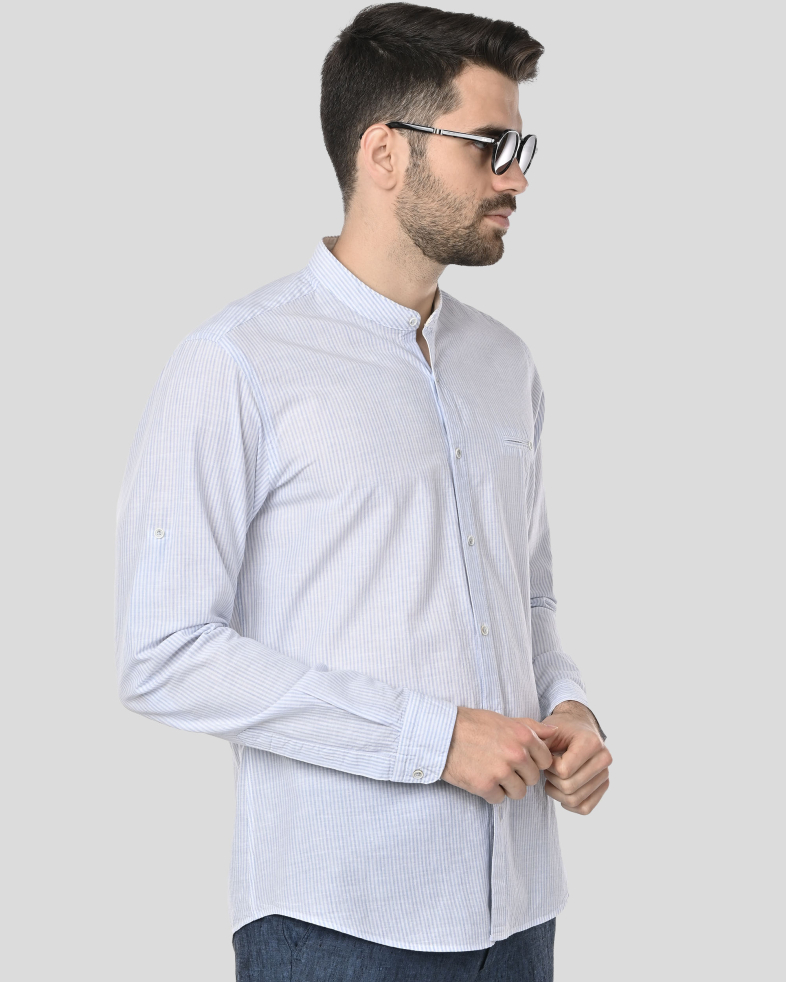 SHIRT SLIM FIT LINEN AND COTTON 250135045105-1 03