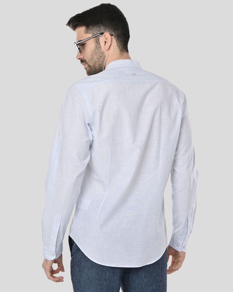 SHIRT SLIM FIT LINEN AND COTTON 250135045105-1 07