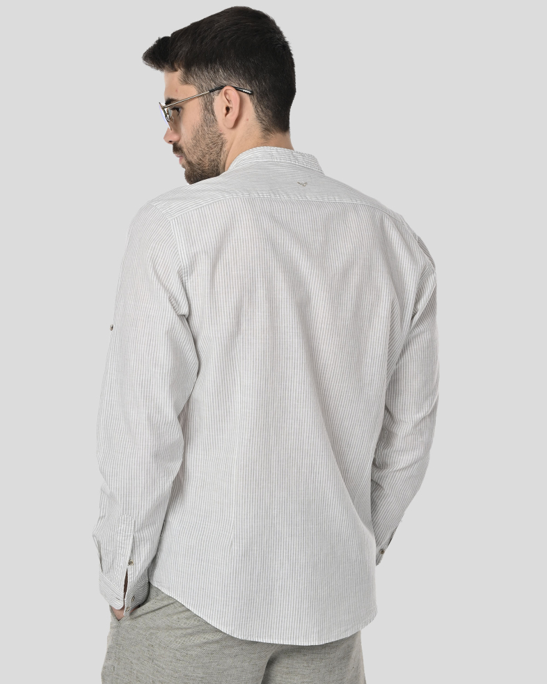 SHIRT SLIM FIT LINEN AND COTTON 250135045105-2 07