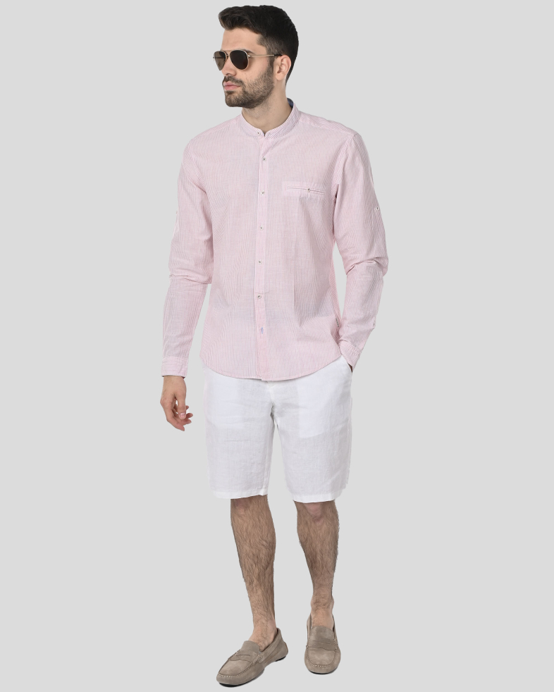 SHIRT SLIM FIT LINEN AND COTTON 250135045105-4 02