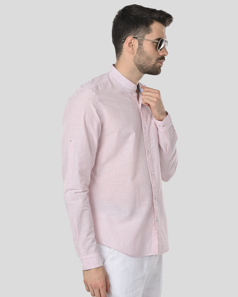 SHIRT SLIM FIT LINEN AND COTTON 250135045105-4 03