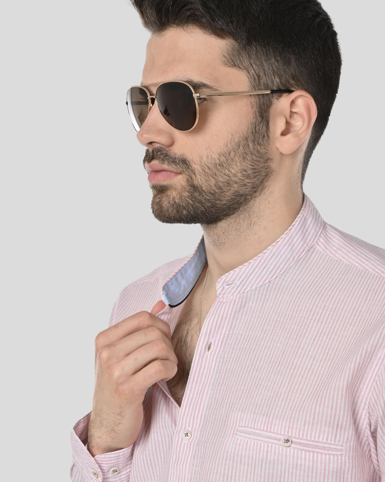 SHIRT SLIM FIT LINEN AND COTTON 250135045105-4 04