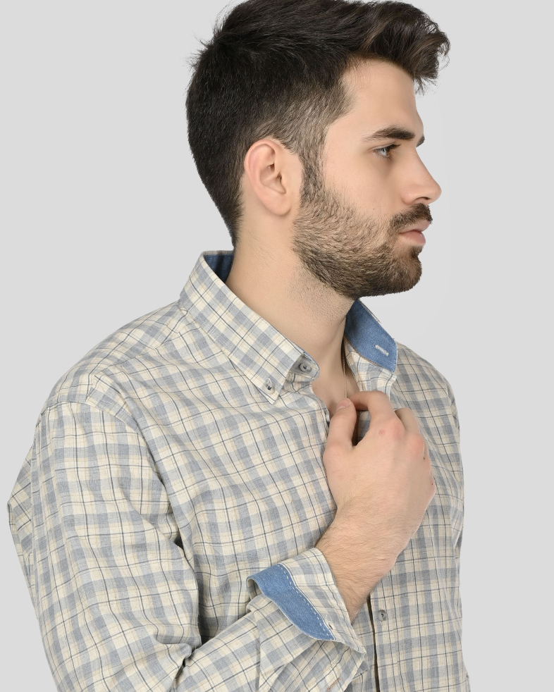 SHIRT REGULAR FIT LINEN AND COTTON 250135045101-1 04