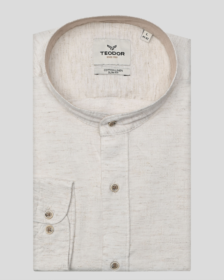SHIRT SLIM FIT LINEN AND COTTON 250135045098-1 01