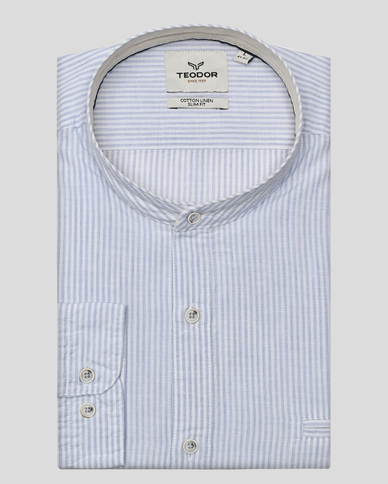 SHIRT SLIM FIT LINEN AND COTTON 250135045105-1 01