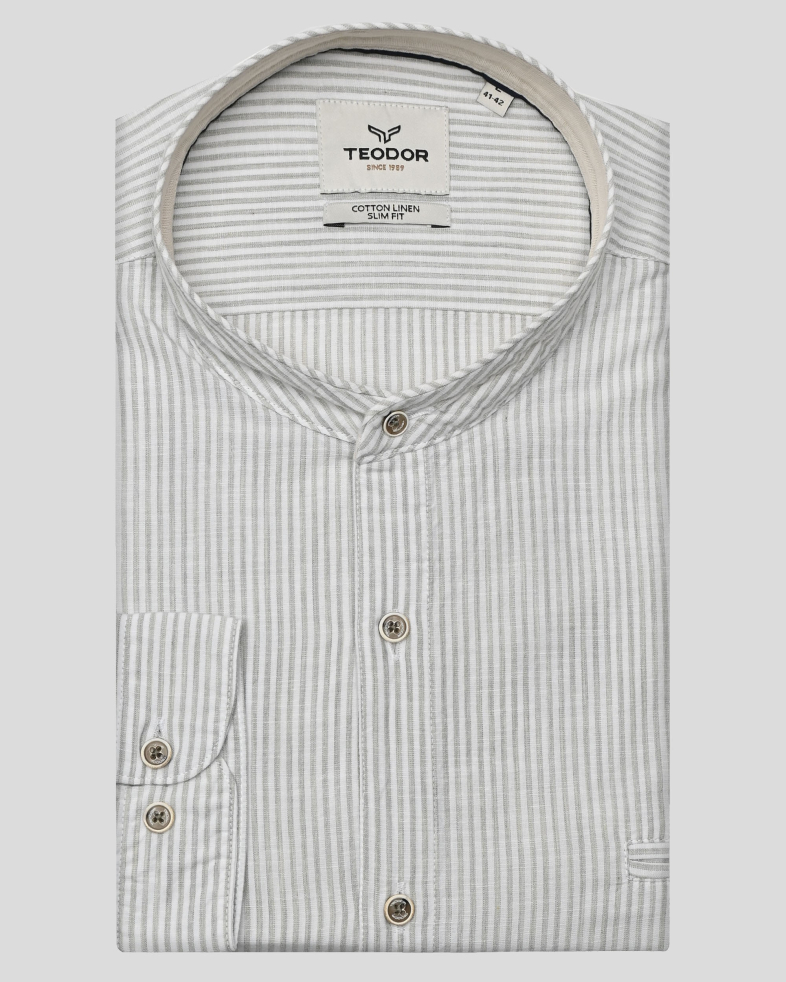 SHIRT SLIM FIT LINEN AND COTTON 250135045105-2 01
