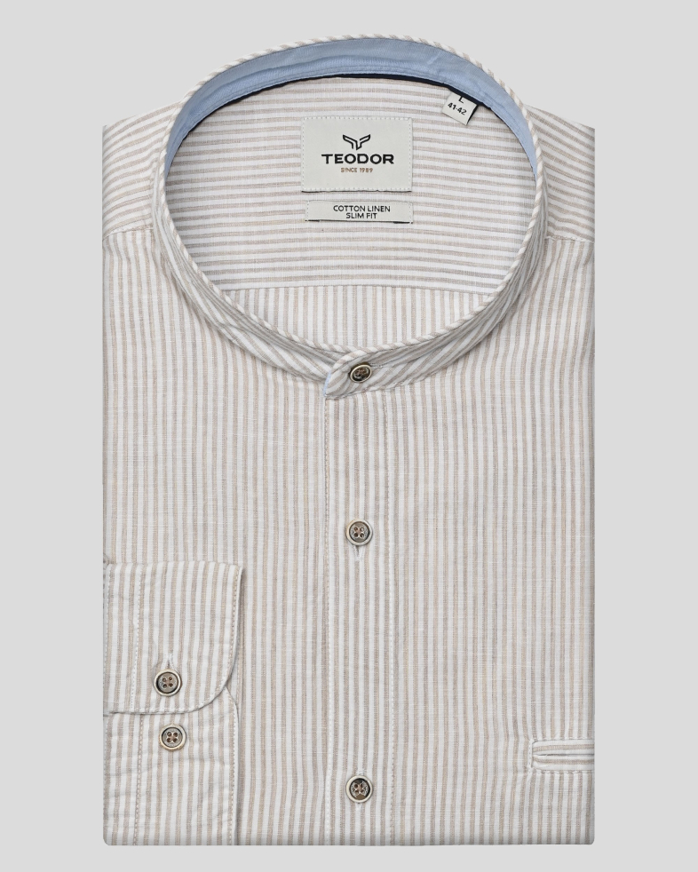 SHIRT SLIM FIT LINEN AND COTTON 250135045105-3 01