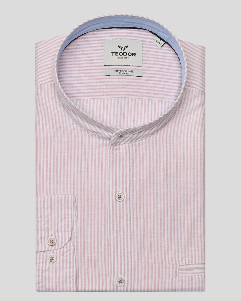 SHIRT SLIM FIT LINEN AND COTTON 250135045105-4 01