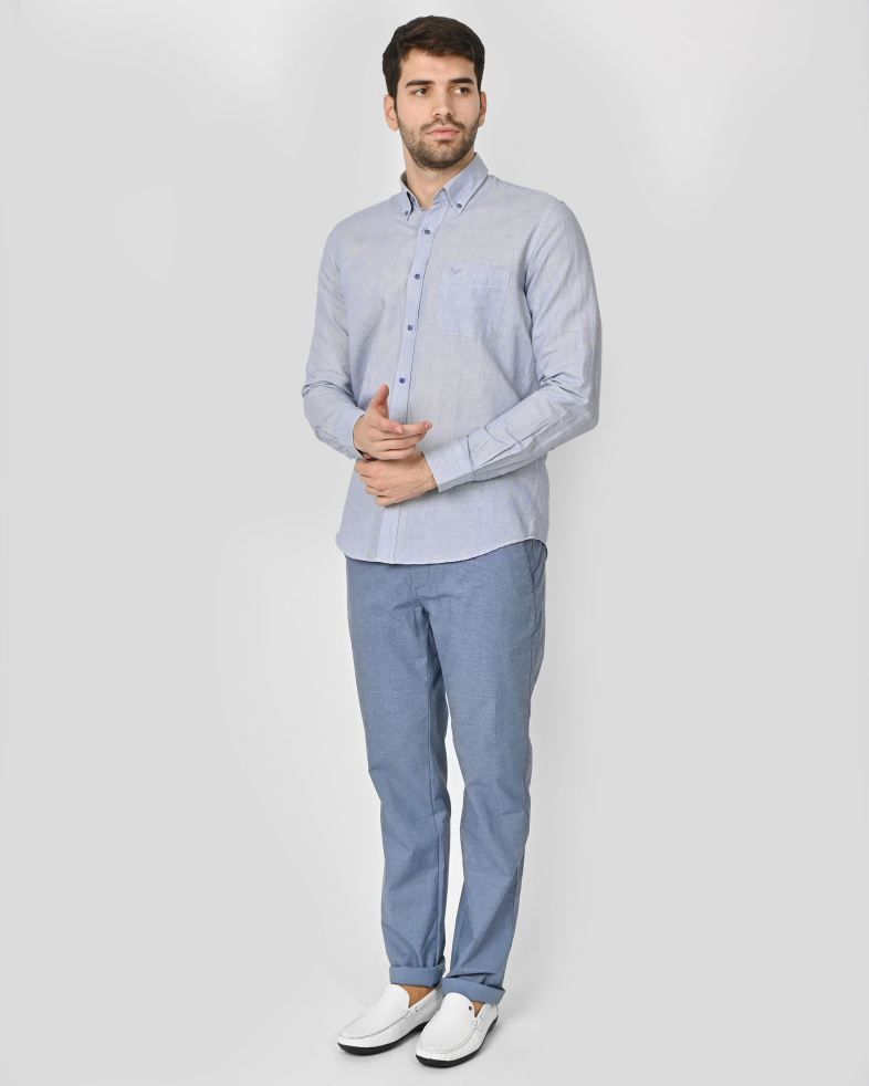 SHIRT REGULAR FIT LINEN AND COTTON 240135044970-1 02