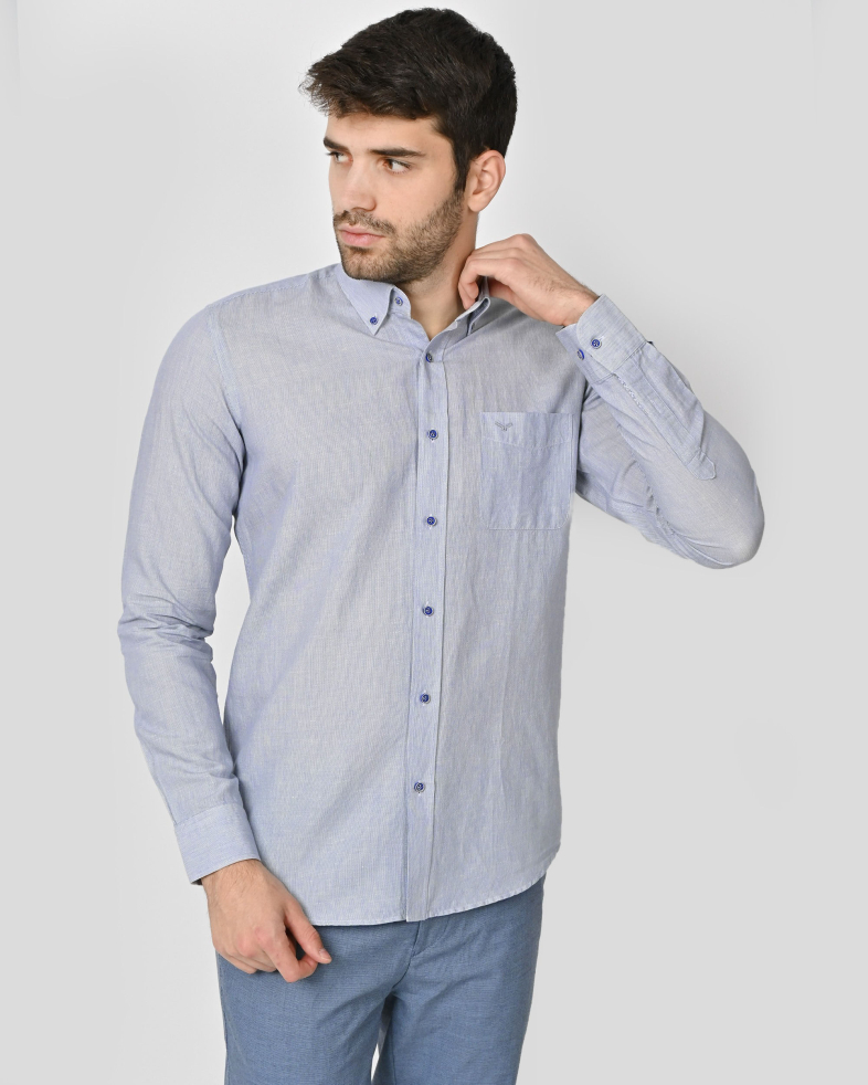 SHIRT REGULAR FIT LINEN AND COTTON 240135044970-1 03