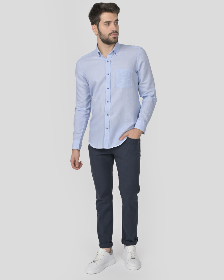 SHIRT REGULAR FIT LINEN AND COTTON 240135044970-2 02