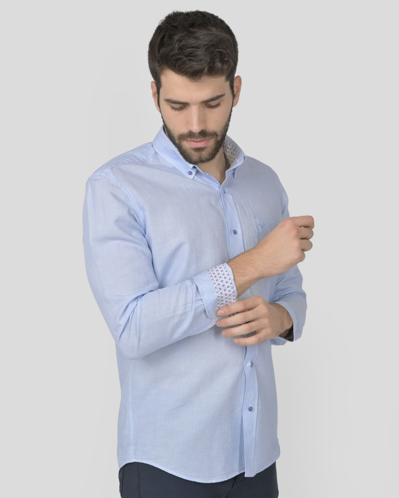 SHIRT REGULAR FIT LINEN AND COTTON 240135044970-2 03