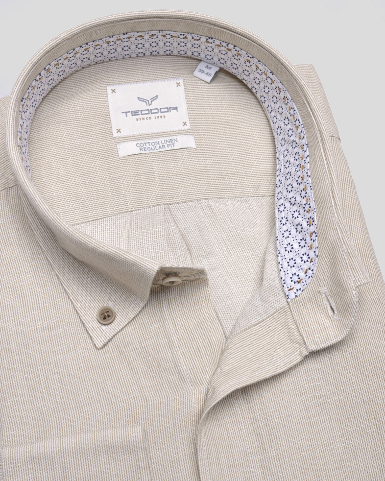 SHIRT REGULAR FIT LINEN AND COTTON 240135044970-3 07