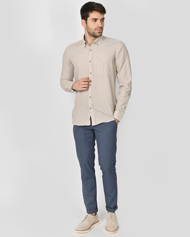 SHIRT REGULAR FIT LINEN AND COTTON 240135044970-3 02