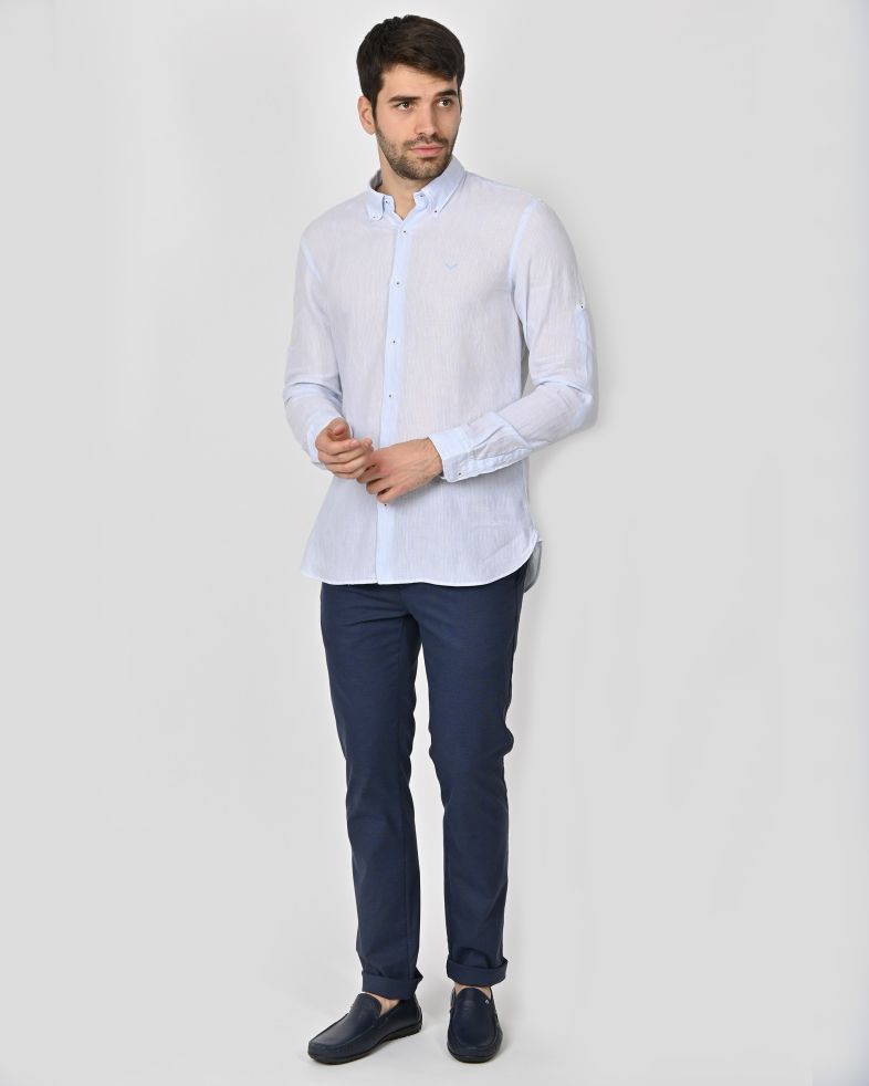 SHIRT SLIM FIT LINEN AND COTTON 240135044971-1 02