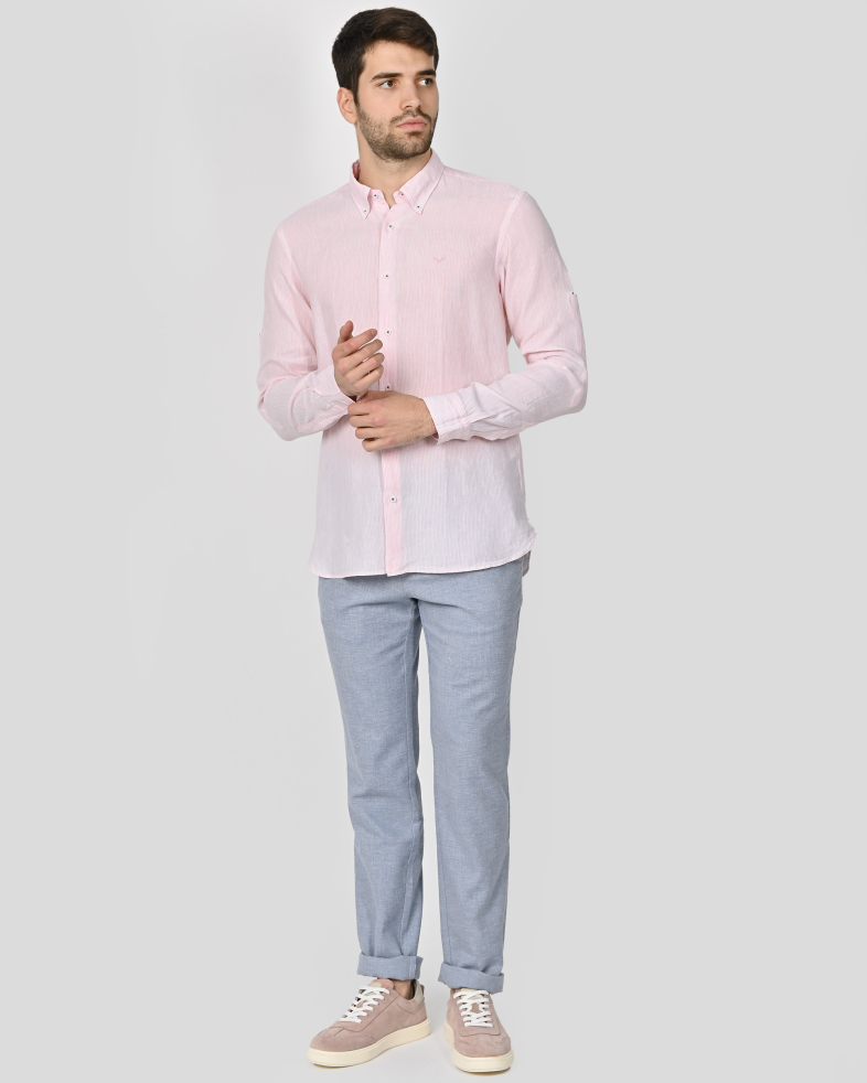 SHIRT SLIM FIT LINEN AND COTTON 240135044971-2 02