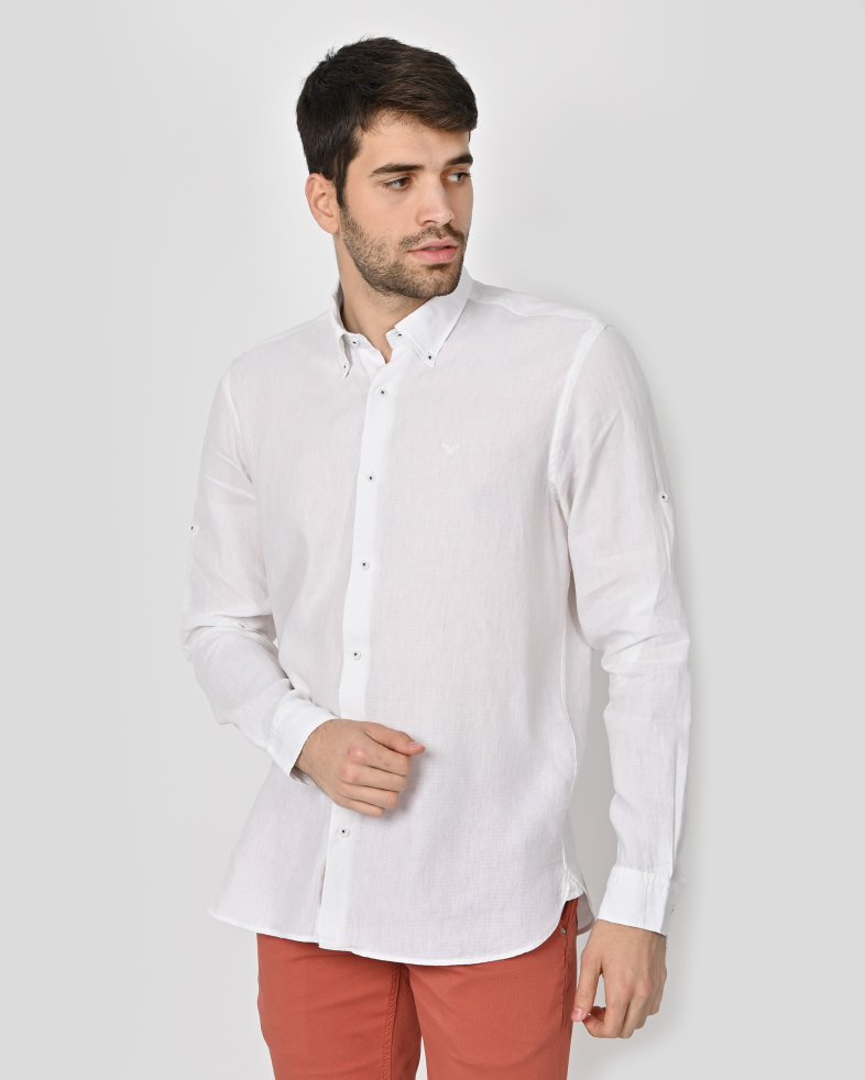 SHIRT SLIM FIT LINEN AND COTTON 240135044971-3 03