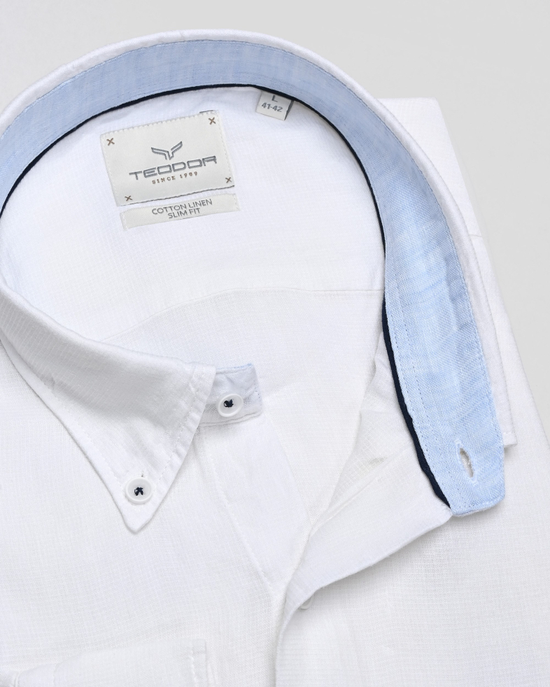 SHIRT SLIM FIT LINEN AND COTTON 240135044971-3 08