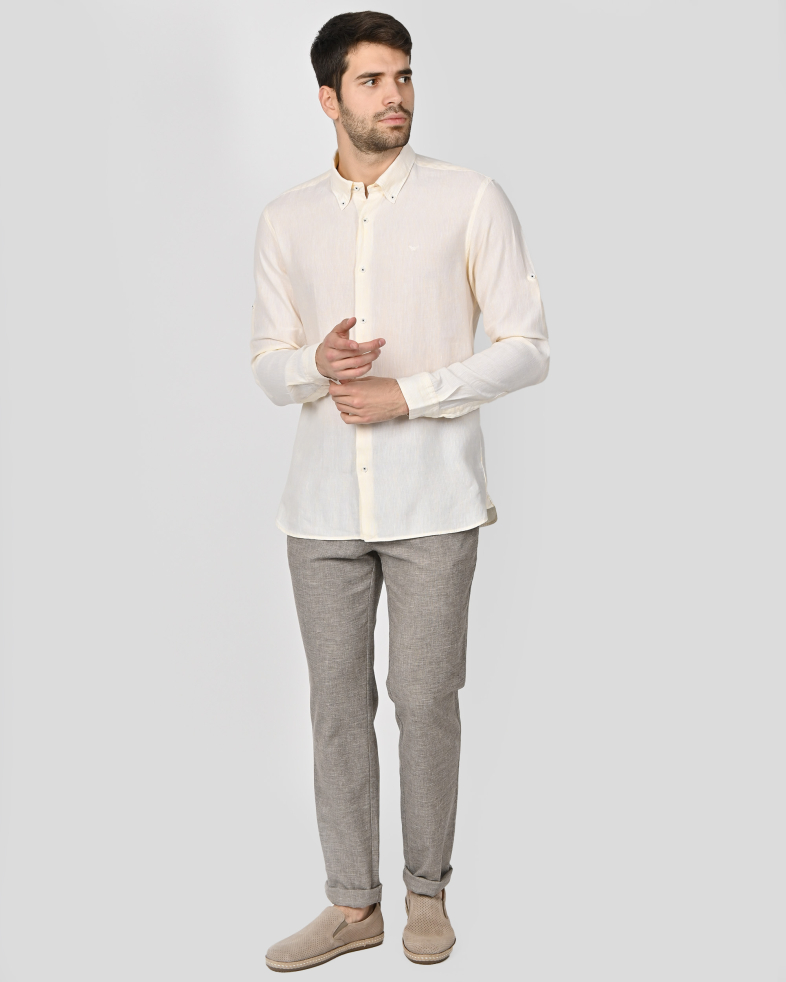 SHIRT SLIM FIT LINEN AND COTTON 240135044971-4 02