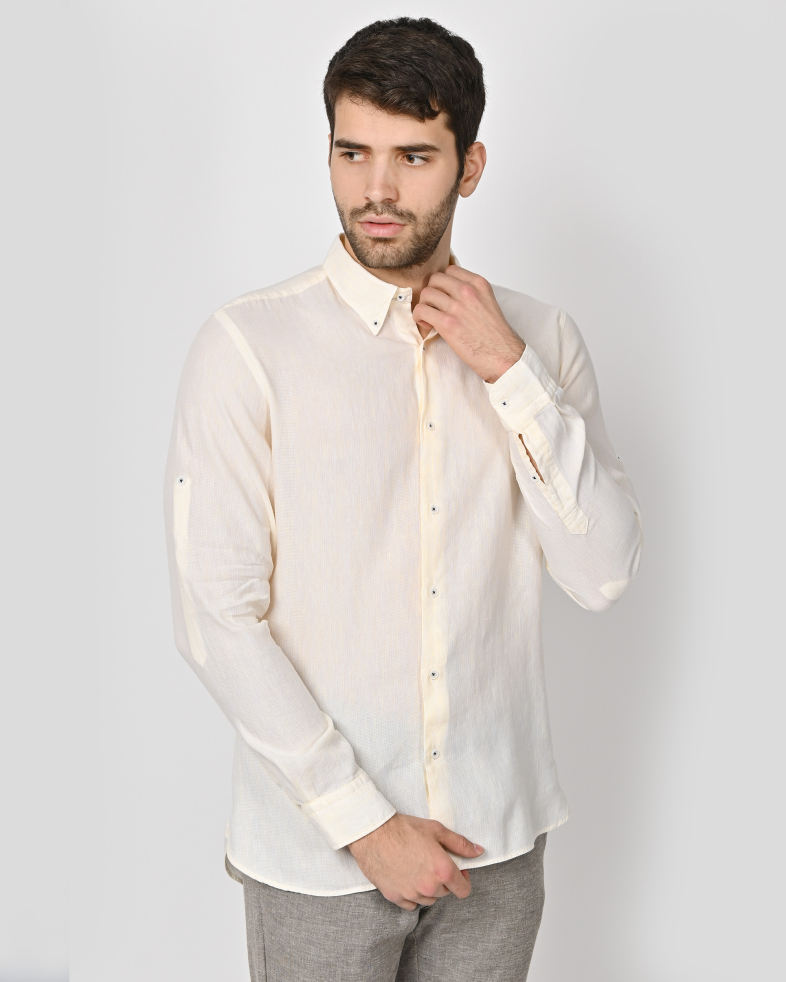 SHIRT SLIM FIT LINEN AND COTTON 240135044971-4 03