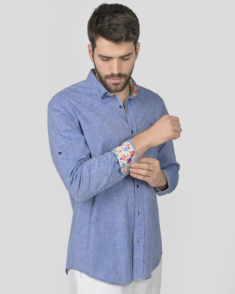 SHIRT SLIM FIT LINEN AND COTTON 240135044972-1 03