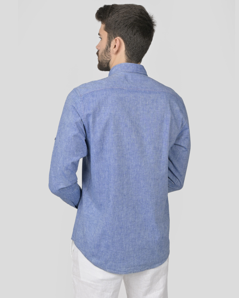 SHIRT SLIM FIT LINEN AND COTTON 240135044972-1 07