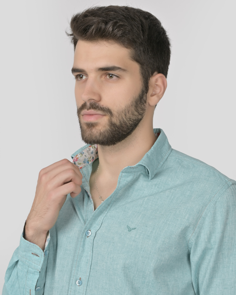 SHIRT SLIM FIT LINEN AND COTTON 240135044972-2 04