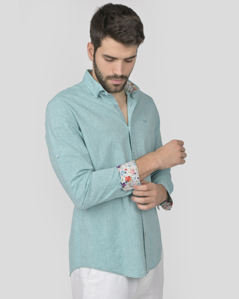 SHIRT SLIM FIT LINEN AND COTTON 240135044972-2 03