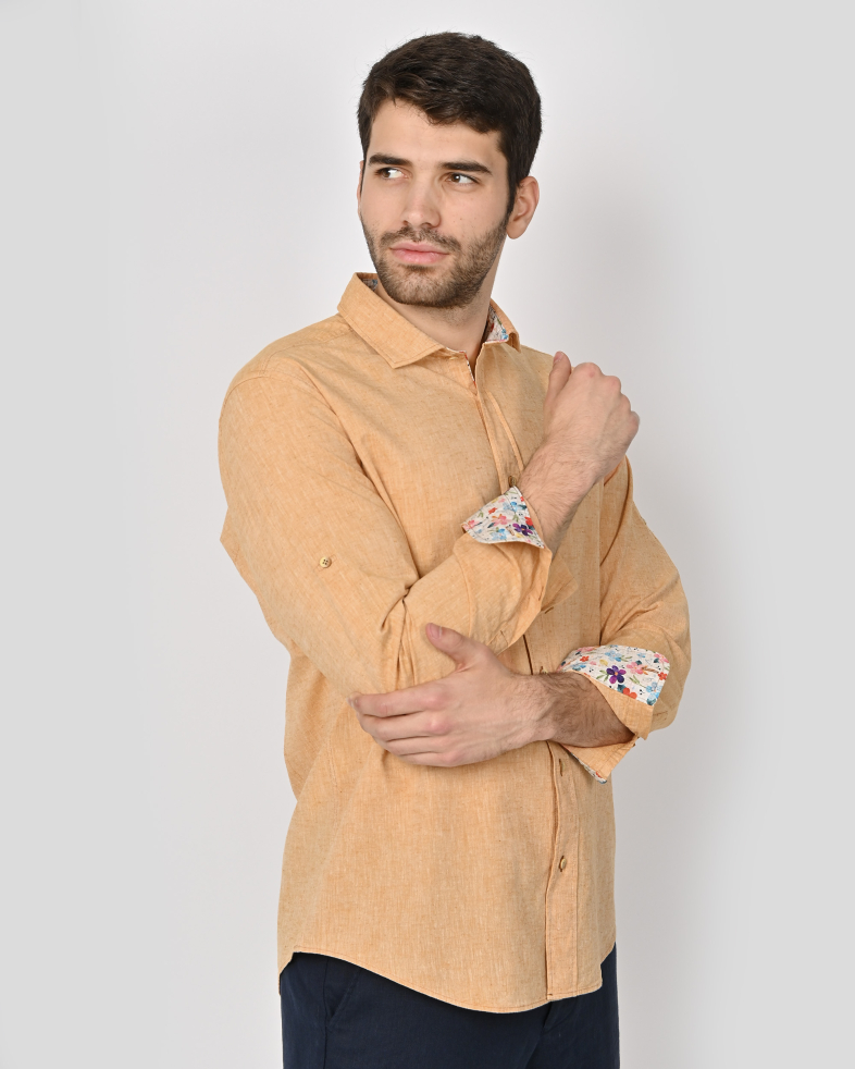 SHIRT SLIM FIT LINEN AND COTTON 240135044972-3 03