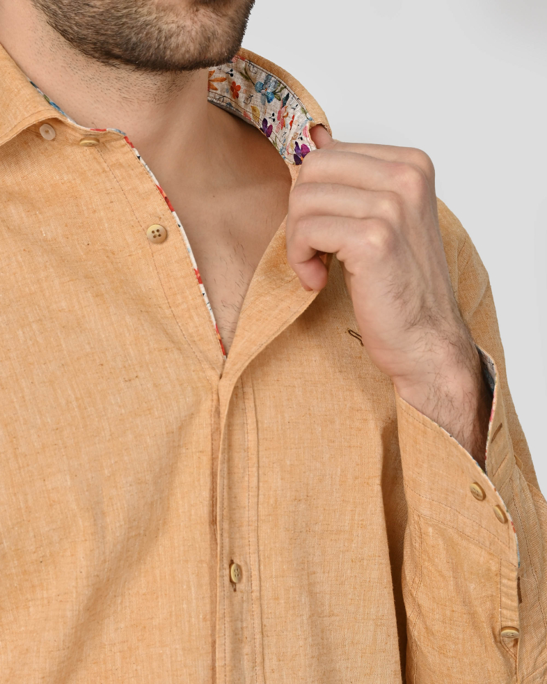 SHIRT SLIM FIT LINEN AND COTTON 240135044972-3 04