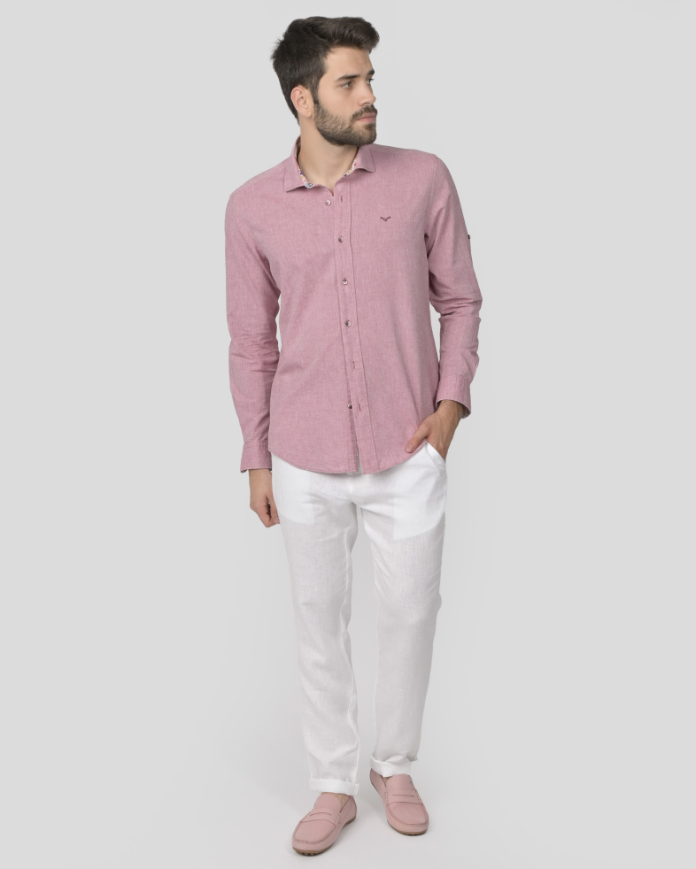 SHIRT SLIM FIT LINEN AND COTTON 240135044972-4 02