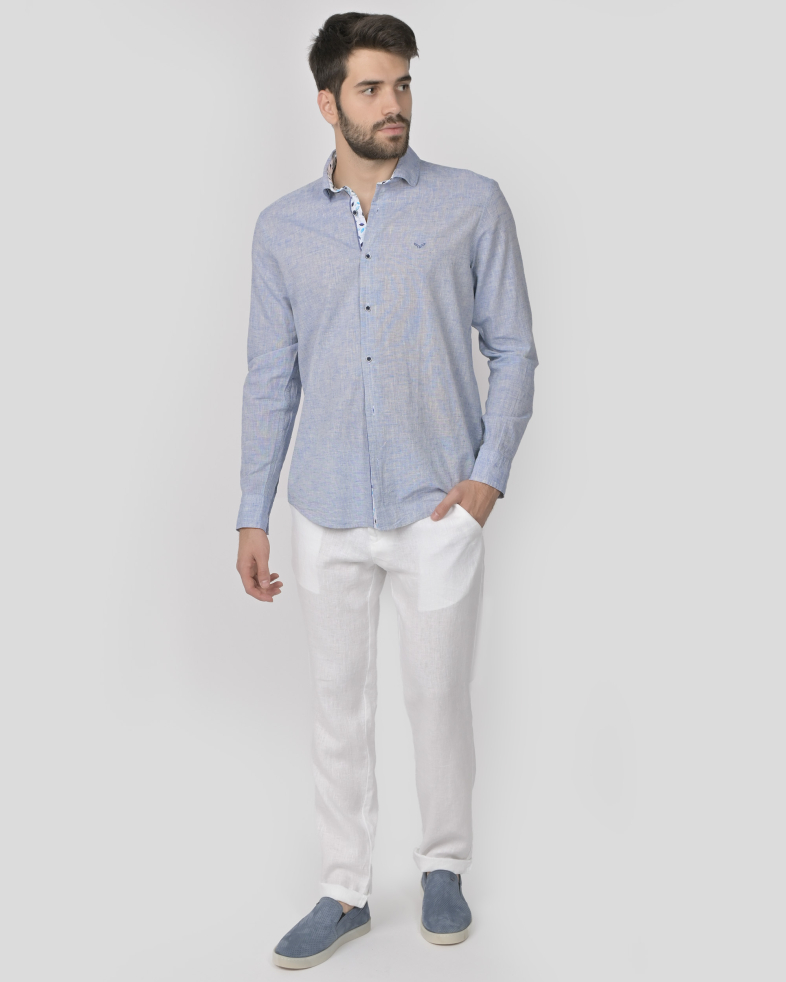 SHIRT SLIM FIT LINEN AND COTTON 240135044973-1 02