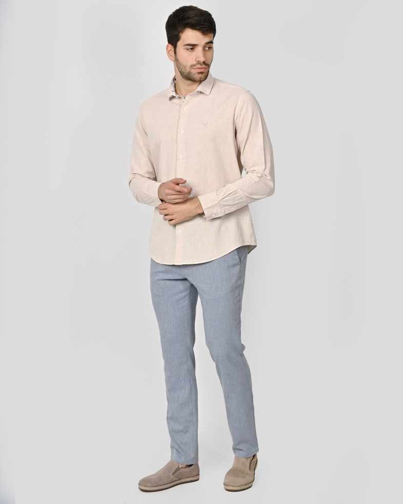 SHIRT SLIM FIT LINEN AND COTTON 240135044973-3 02