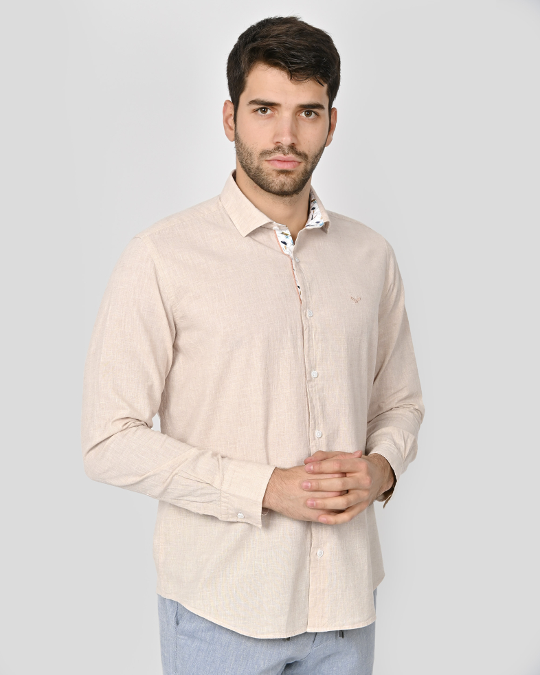 SHIRT SLIM FIT LINEN AND COTTON 240135044973-3 03