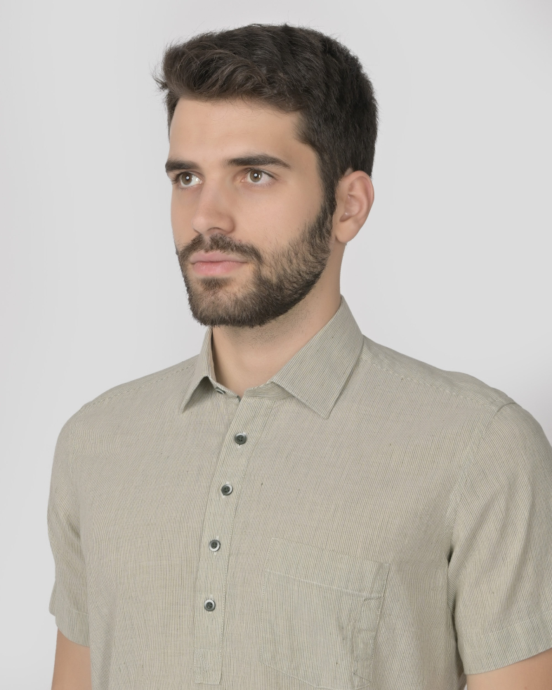 SHIRT REGULAR FIT LINEN AND COTTON 240135044974-2 04