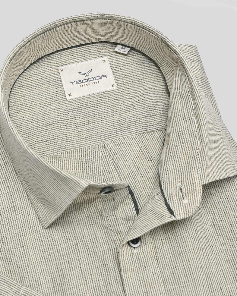 SHIRT REGULAR FIT LINEN AND COTTON 240135044974-2 06