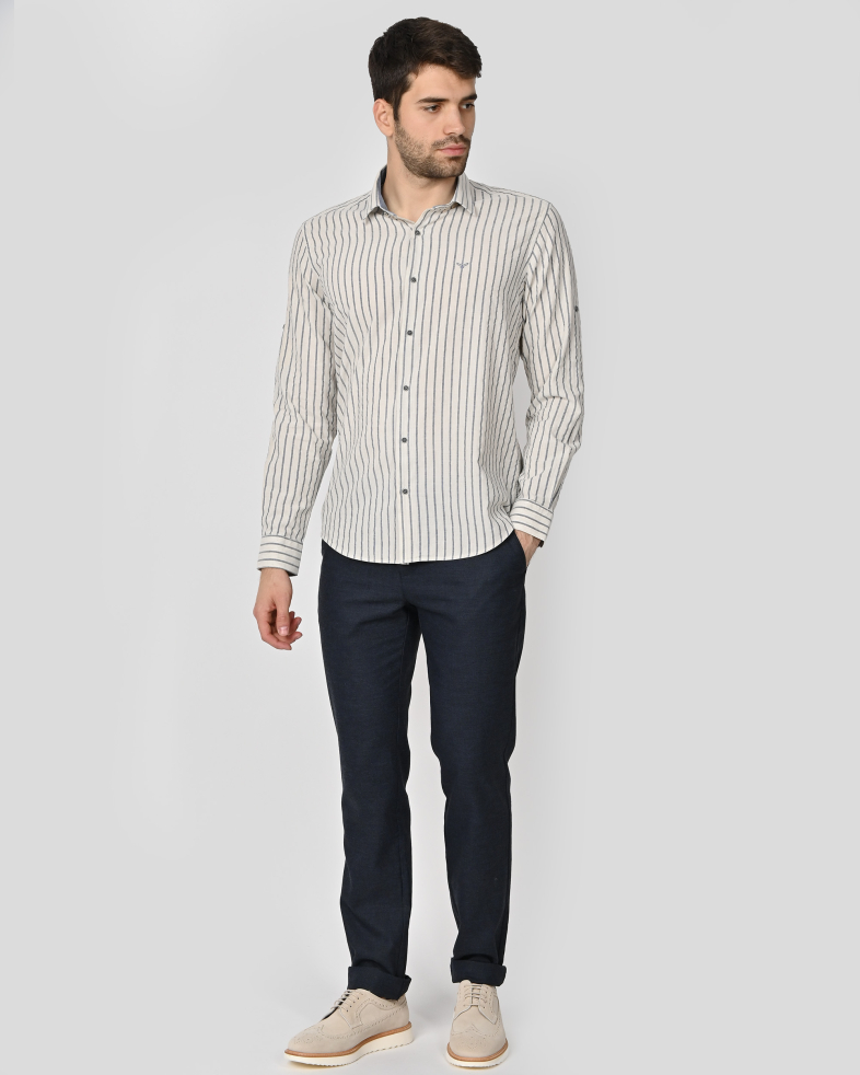 SHIRT SLIM FIT LINEN AND COTTON 240135044986-1 02