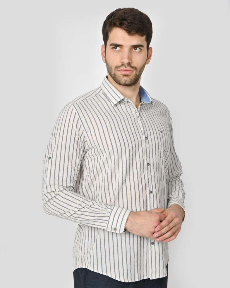 SHIRT SLIM FIT LINEN AND COTTON 240135044986-1 03