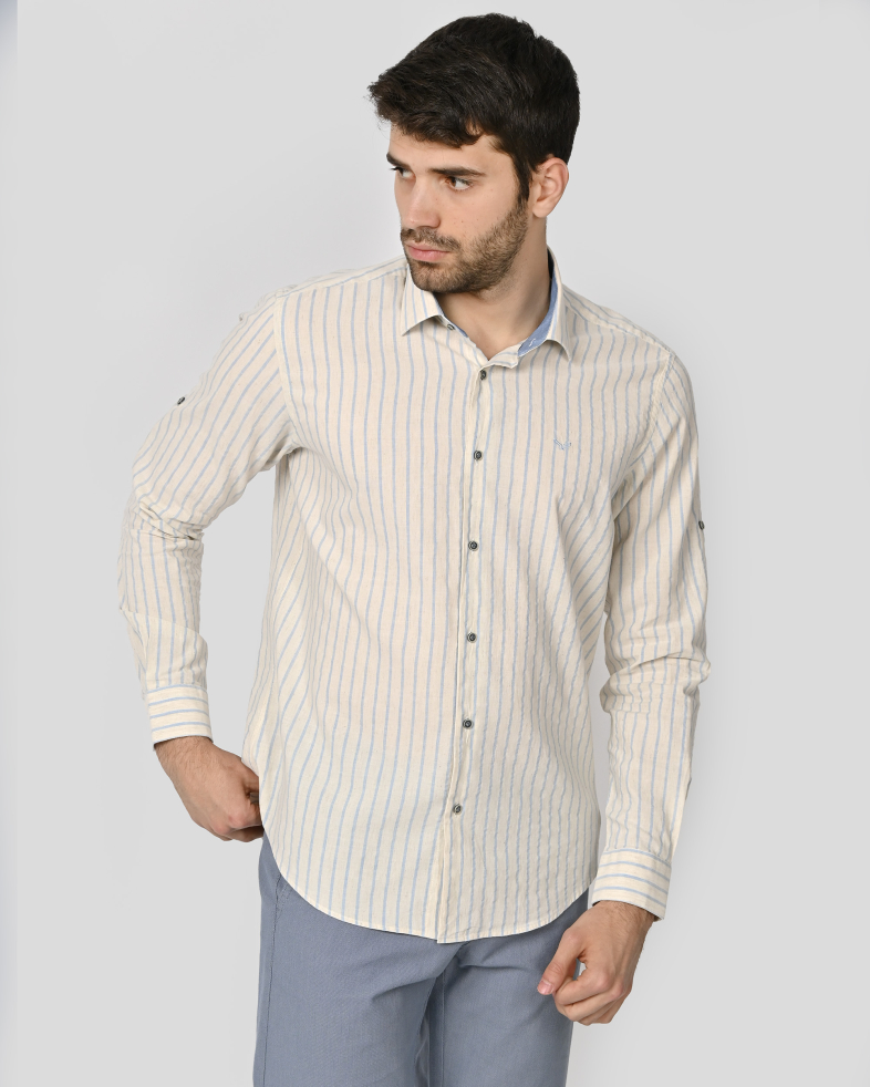 SHIRT SLIM FIT LINEN AND COTTON 240135044986-2 03